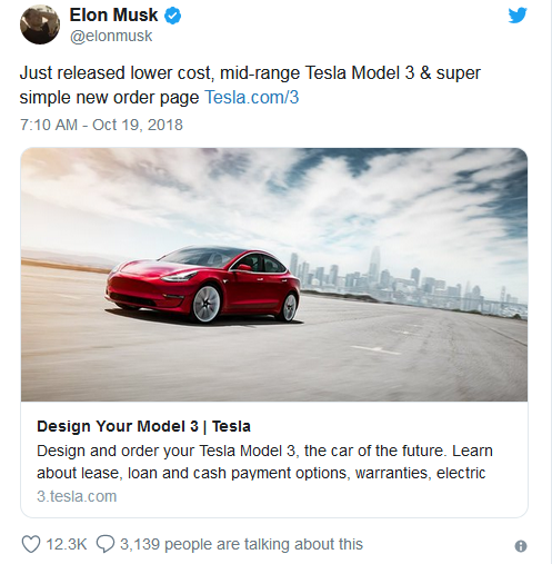 特斯拉发布新Model 3