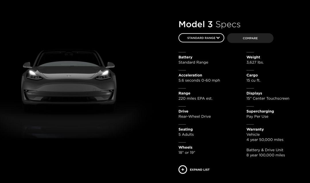 Model 3标准版发布 旗下多款车型再降价