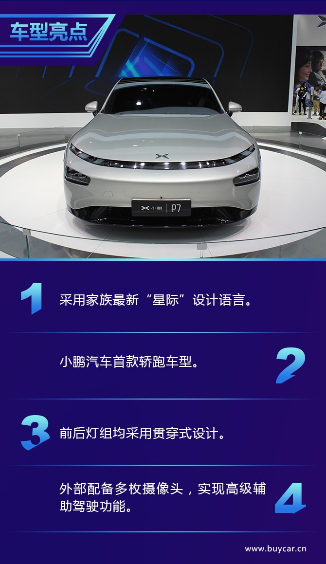 采用家族最新“星际”设计语言 实拍小鹏P7
