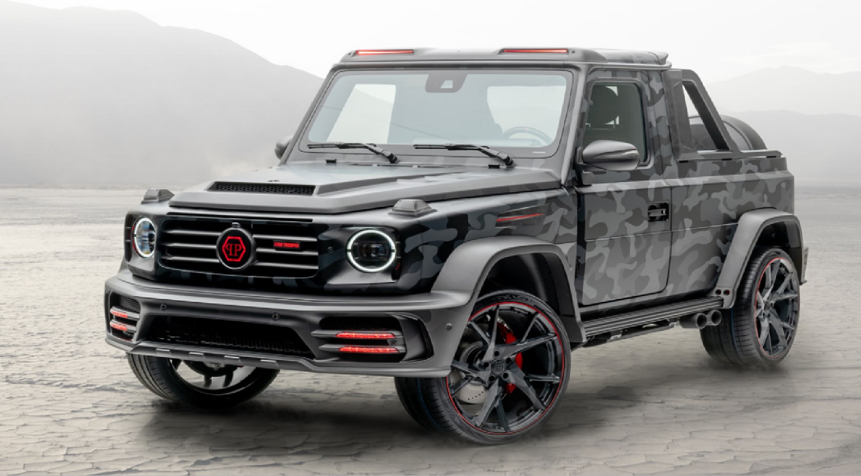 联名德国潮牌pp打造迈莎锐g63皮卡850马力限量7台