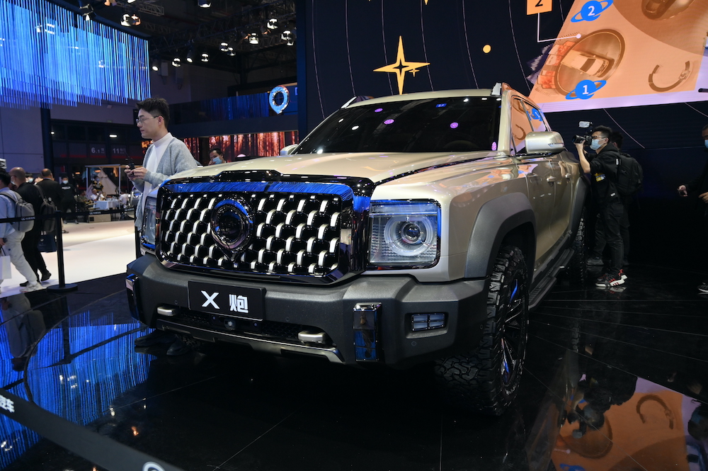 2021上海车展全尺寸皮卡气势十足长城x炮亮相车展